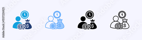 Creditors Icon Set Multiple Style Collection