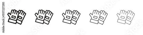 Versatile iconBlack linear bold and thin strokes set