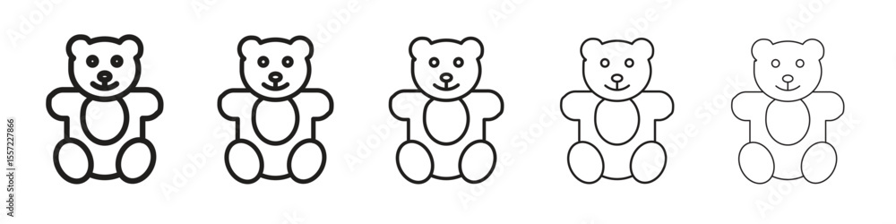Fototapeta premium Teddy bear icon vector, Symbol, logo illustrations