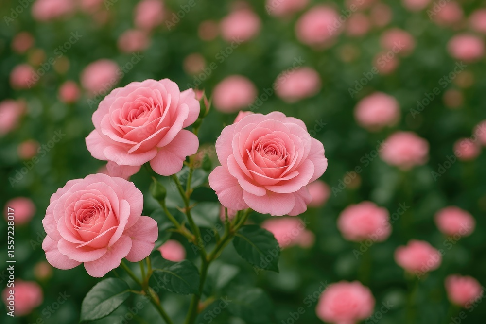The charming allure and gentle scent of pink roses make them a favorite among flower enthusiasts. The charming allure and gentle scent of pink roses make them a favorite among flower enthusiasts.