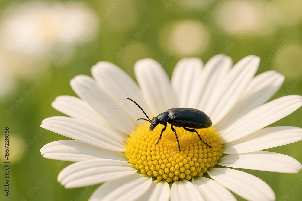 Fototapeta premium A tiny bug resting on a blossom