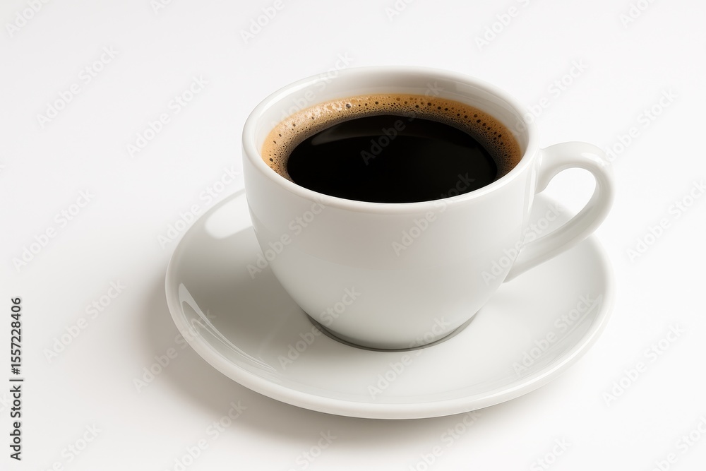 A plain white mug displayed against a white background A plain white mug displayed against a white background