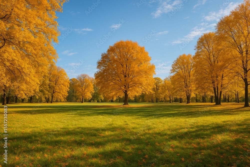 Fototapeta premium Fall scenery in the garden