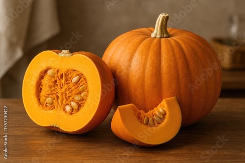 The nutritional benefits of pumpkin, or Labu Kuning, including high fiber, vitamin A, and antioxidants that aid digestion, strengthen immunity, and enhance vision.
