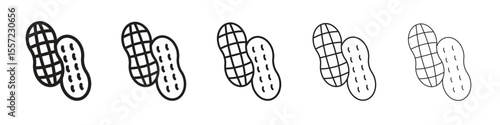 Peanut icon vector, Symbol, logo illustrations