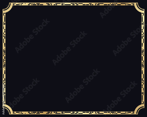 geometric border in art deco style