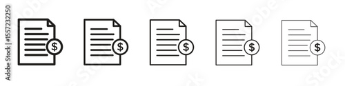 Invoice icon vector, Symbol, logo illustrations