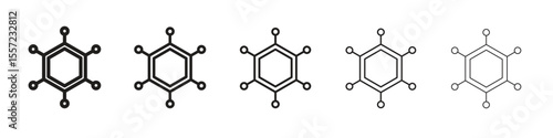 Hub iconBlack linear bold and thin strokes set