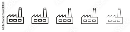 Factory icon vector, Symbol, logo illustrations