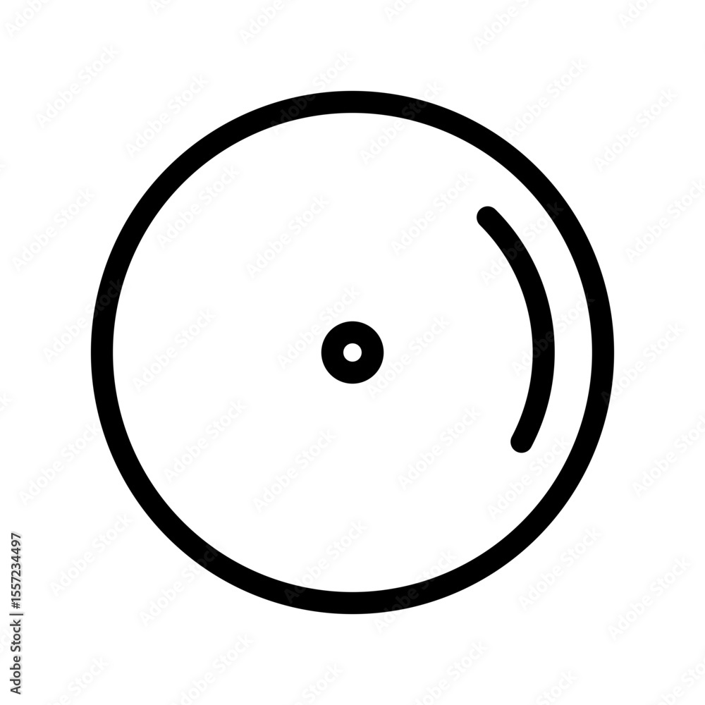 Fototapeta premium compact disc line icon