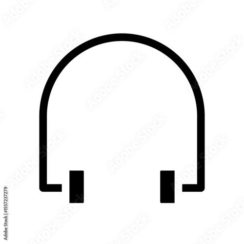 headphones glyph icon