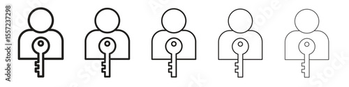 Authentication icon vector, Symbol, logo illustrations