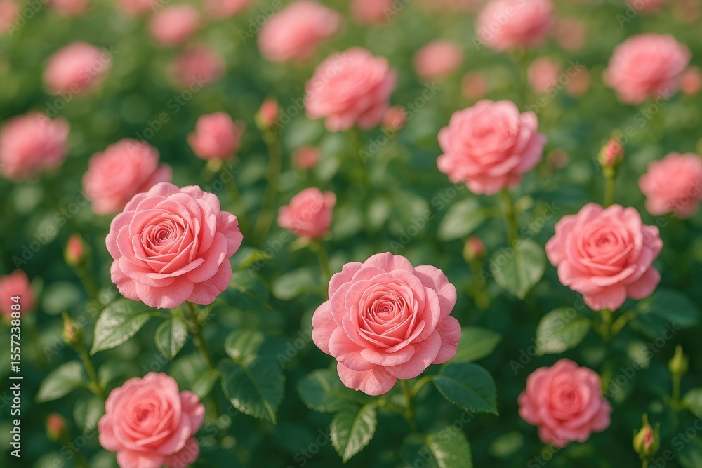 Obraz premium Stunning springtime roses in full bloom