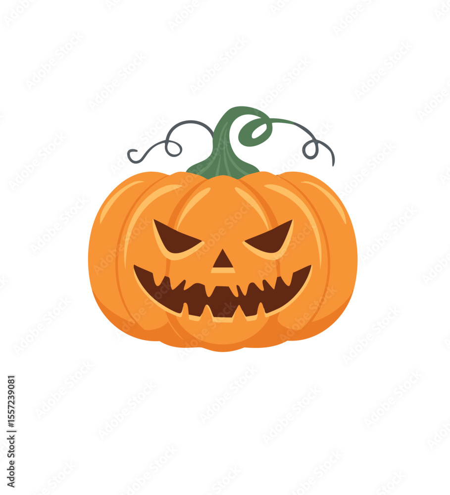 Fototapeta premium Spooky halloween jack o lantern pumpkin design