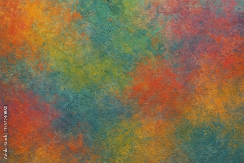 Vibrant Abstract Pattern on a Colorful Cement Surface