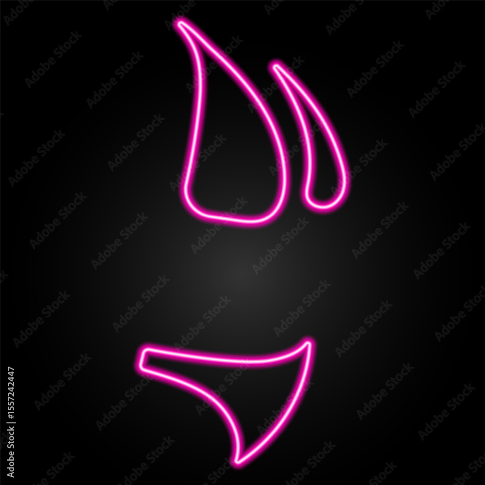 swimsuit neon sign, modern glowing banner design, colorful modern design trend on black background. Vector illustration. swimsuit neon sign, modern glowing banner design, colorful modern design trend on black background. Vector illustration.