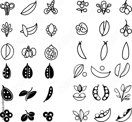 bean icons vegetable healthy food farm agriculture farming garden fresh produce bean design edible organic bean plant seasonal vegetable farm produce farming tools plant-based bean gr