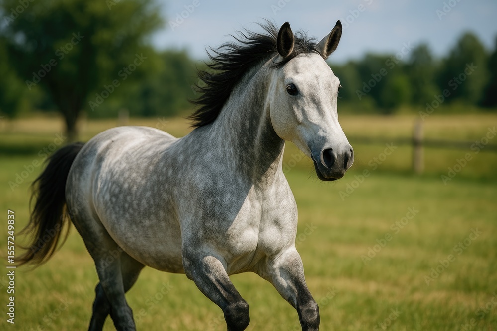 Gray horse portrait capturing every detail Gray horse portrait capturing every detail