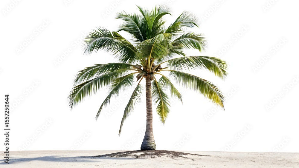 Obraz premium Coconut tree isolated on white