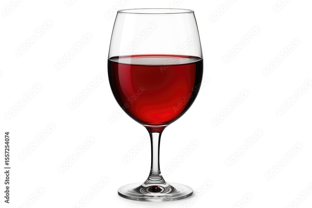 Clear glass containing a red liquid on a white backdrop Clear glass containing a red liquid on a white backdrop