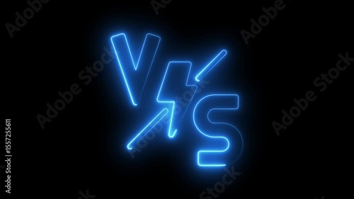 Wallpaper Mural Neon line VS versus bars neon animated versus vs bars neon multiplayer co op team with smoky black background 4k looping Torontodigital.ca