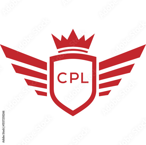 Royal Shield Logo with Wings and Crown –CPL Elite Security or Premium Brand Identity Design
