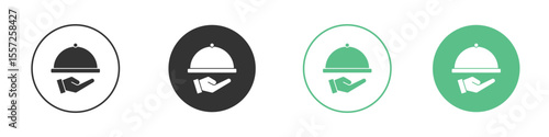 Restaurant Tray icon Vector simple flat graphic illustration.