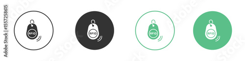 RFID key tag icon Vector simple flat graphic illustration.