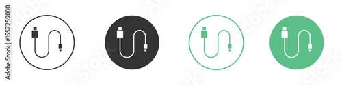Phone cable icon Vector simple flat graphic illustration.