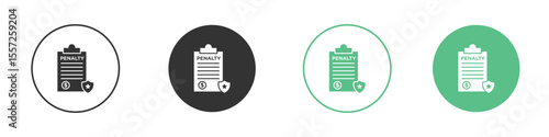 Penalty icon Vector simple flat graphic illustration.