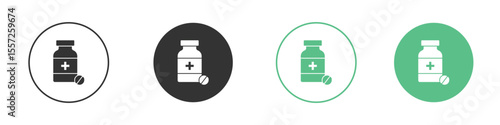 Medicine bottle icon Vector simple flat graphic illustration.
