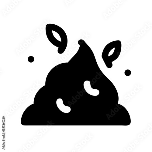 Compost heap illustration showing organic waste decomposition.  Compost heap graphic design element perfect for environmental projects.