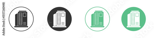 Infrared heat cabin icon Vector simple flat graphic illustration.