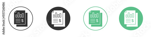 Income statement icon Vector simple flat graphic illustration.