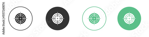 Gun target icon Vector simple flat graphic illustration.