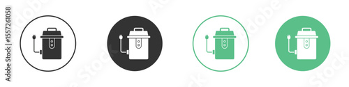 Garbage disposal icon Vector simple flat graphic illustration.