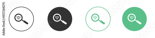 Why us icon Vector simple flat graphic illustration.