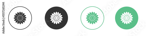 Sunflower icon vector, Symbol, logo illustrations