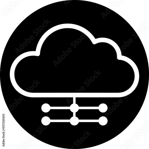 Cloud Network Connection Icon - Distributed Cloud Services