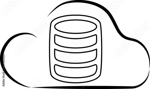 Cloud Database Storage Icon - Online Data Management