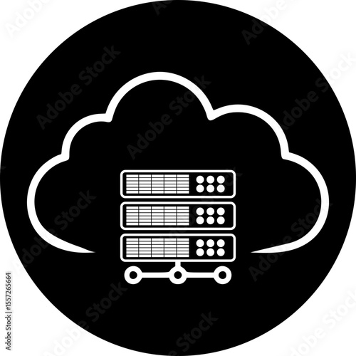 Cloud Server & Data Center Hosting Icon (IaaS)