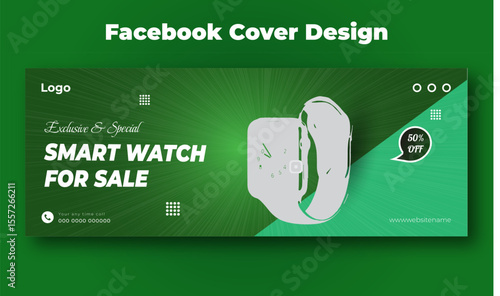 Exclusive and special smart watch product for sale social media post and cover design template