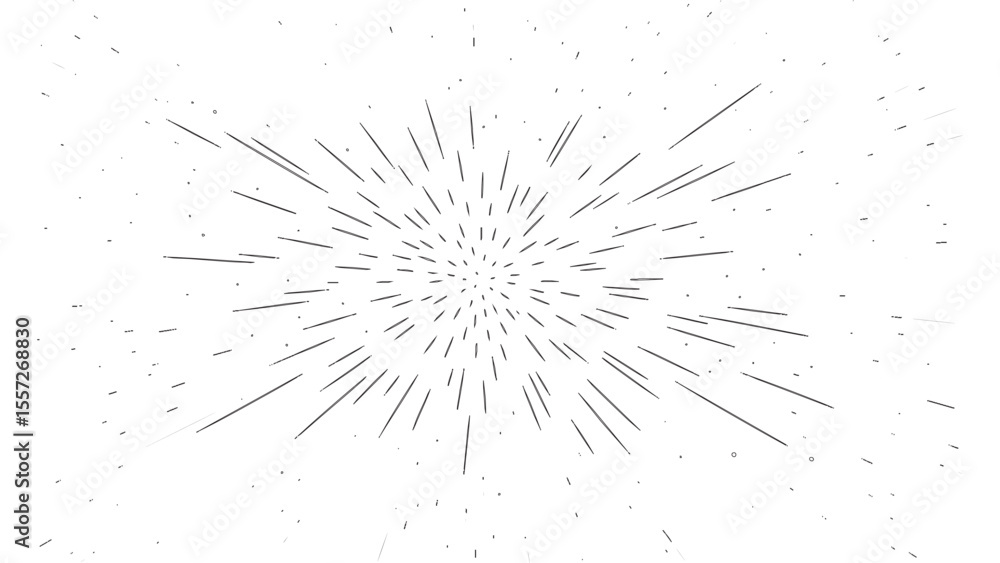 Fototapeta premium Minimalist Black and White Burst Design