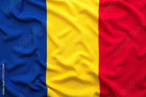 Wallpaper Mural the flag of romania is waving in the wind Torontodigital.ca