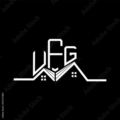 UFG Real State logo design, UFG simple and modern logo. UFG luxurious alphabet design