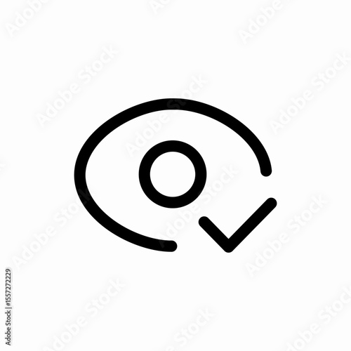 eye view visibility approved icon vector sign