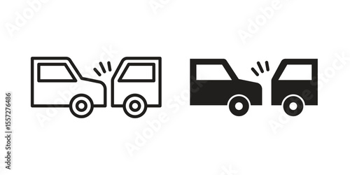 Rear end collision icon