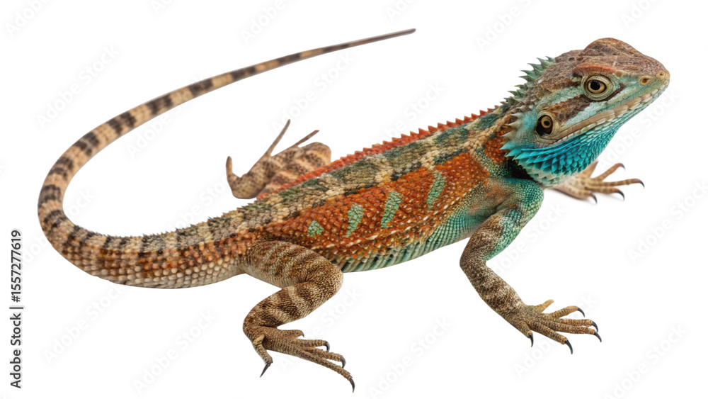 Naklejka premium Lizard, isolated transparent background