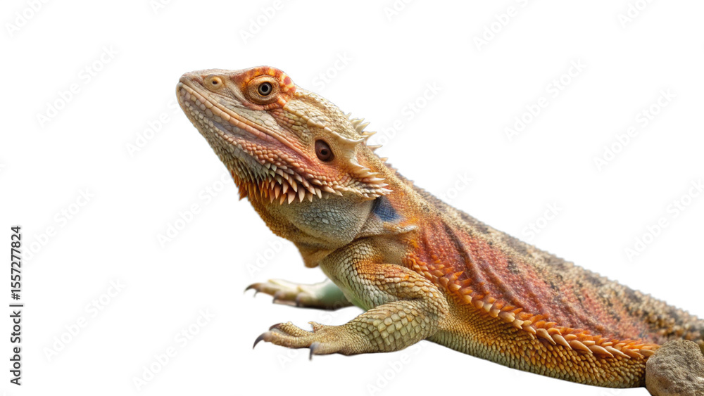 Naklejka premium Lizard, isolated transparent background