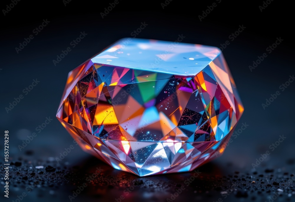 close up of raw zircon crystal with vibrant reflections, multi faceted natural gem glowing against dark background. close up of raw zircon crystal with vibrant reflections, multi faceted natural gem glowing against dark background.